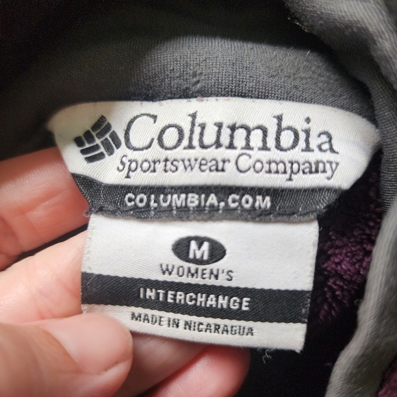 Columbia Interchange Fleece Jacket Women's Size Medium M Purple Zipper Pockets - Picture 11 of 12
